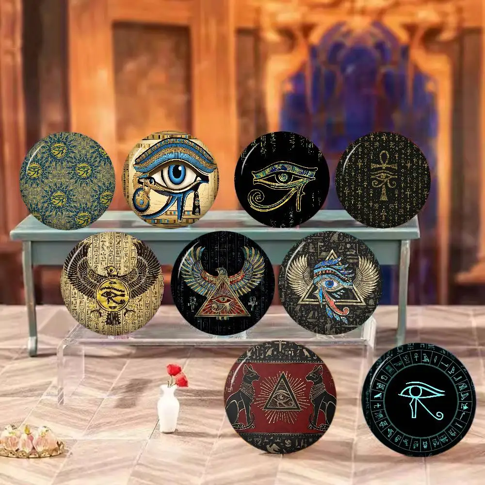 Egyptian Ideographic Eye of Horus Symbols New  Brooches Soft Button Gnarpy on A Skateboard Meme Badge Gamer Collection Gifts