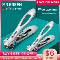 MR.GREEN cortaúñas de acero inoxidable, dos tamaños disponibles, cortador de uñas para manicura, tijeras gruesas y duras para uñas de los pies, herramientas