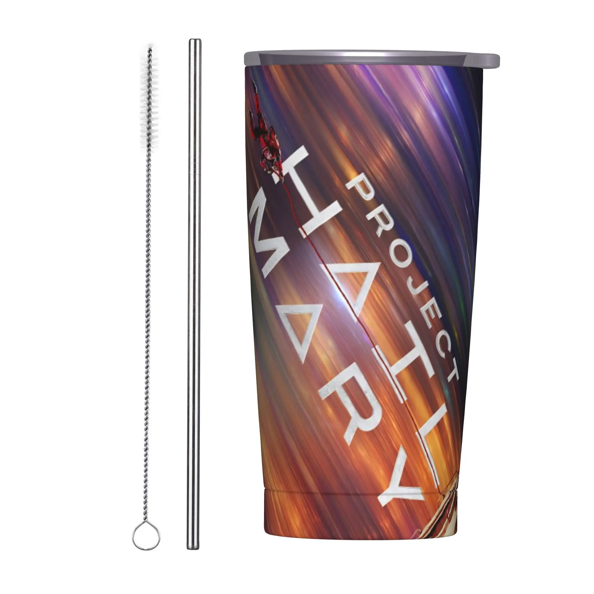 Project Hail Mary Movie 2026 Tumbler Vacuum Insulated  Coffee Cups with Lid Straw Outdoor Mug Spill Proof 20oz