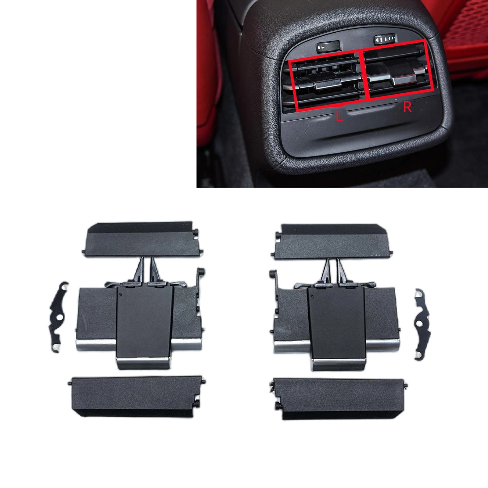 

Автомобильный внутренний задний вентиляционный отверстие, решетка кондиционера, слайдер, зажим для ремонта, комплект для Maserati Ghibli 2014-2020