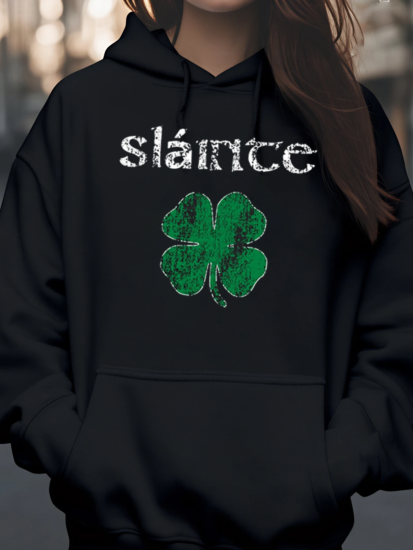 

Толстовка с капюшоном на День Святого Патрика с принтом «Четыре листа клевера», повседневная одежда унисекс