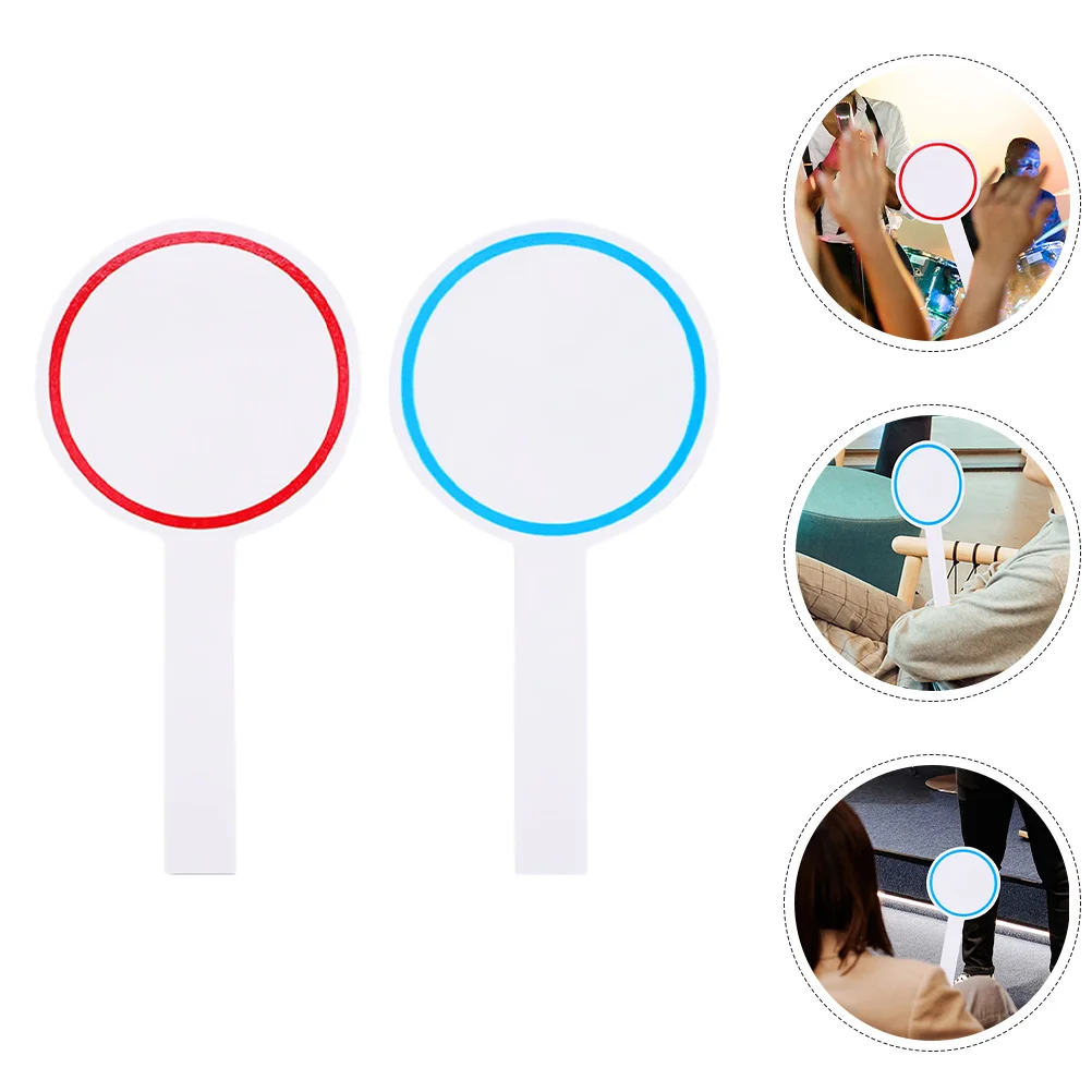 2 Pcs White Board Score Handheld Voting Paddles Whiteboard Foams Whiteboards Dry Erase Write Scoreboard