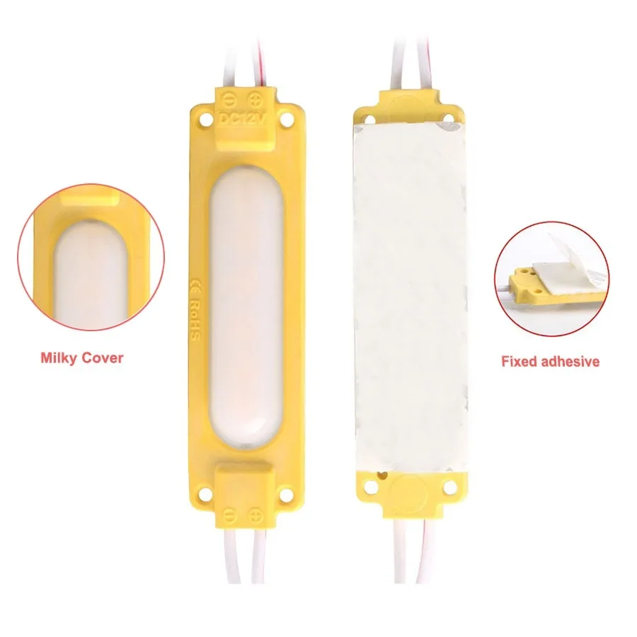 Couverture laiteuse DC 12V 24V 200 Led Module COB 5730 W blanc rose, Injection IP67 CRI 90, lumière étanche pour boîte publicitaire voiture, 2.5 pièces