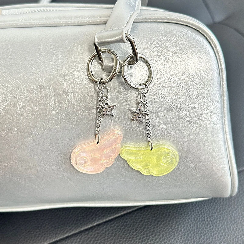 

Star Angel Wing Keychain For Women Bag Charms Bag Hanging Pendant Star Design Bag Accessories Phone Pendant