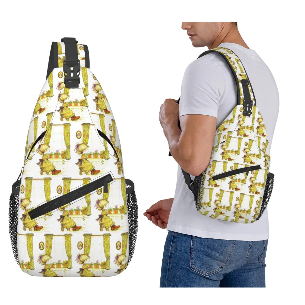 Sarah Kay Swing Girl Chest Bag Men Sling Crossbody Backpack Chest Bag Traveling Hiking Daypack Shoulder Bag