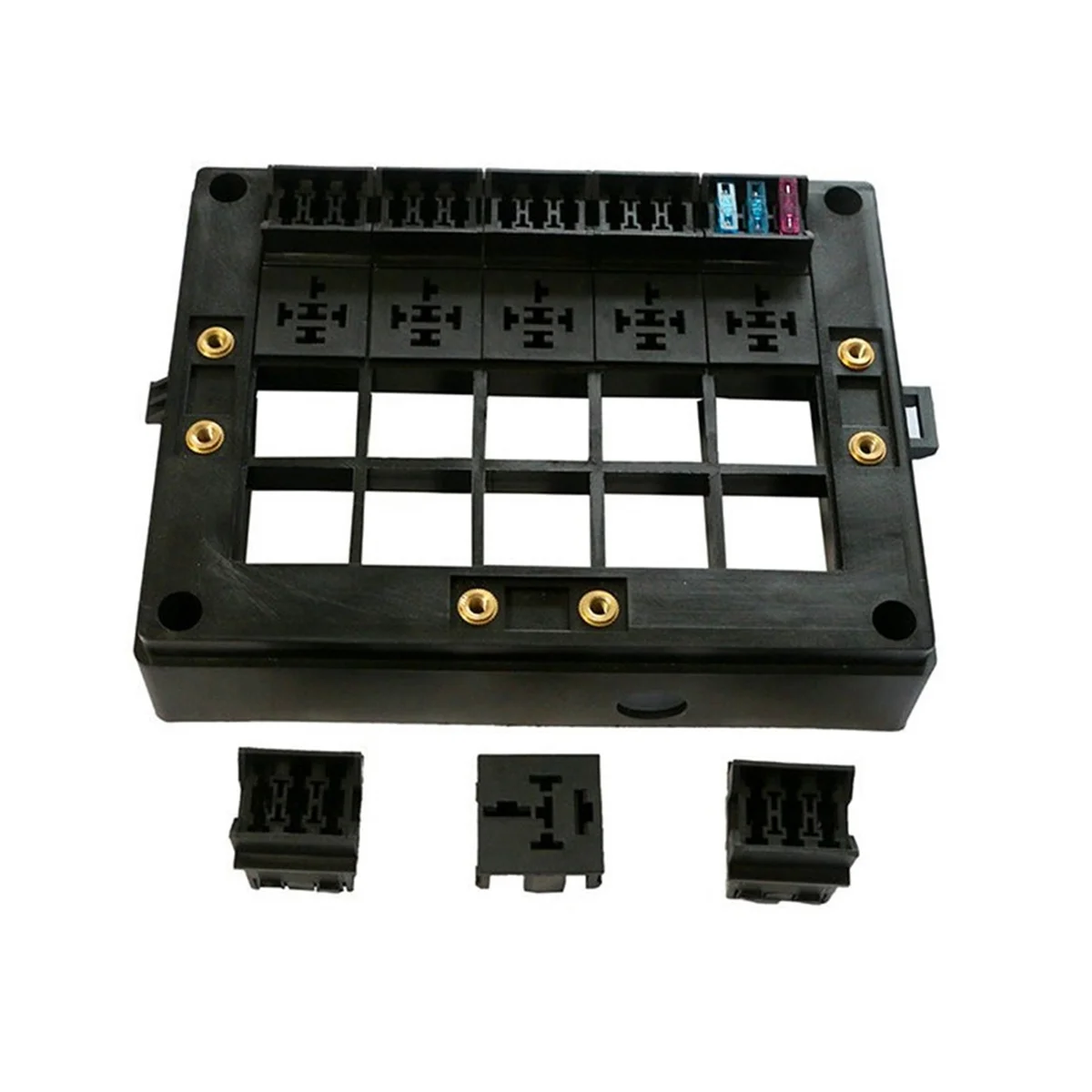 

15-Way New Energy Vehicle Control Relay Box Holder 12V Multi-Channel Free Assembly Fuse Box Control Box