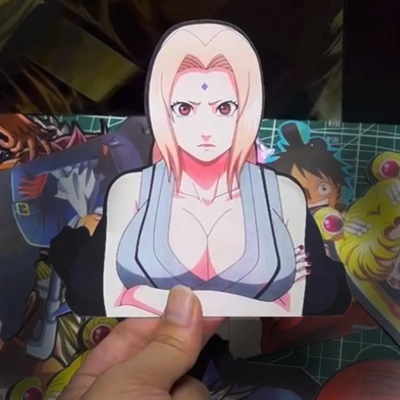 

Anime NARUTO 3D Gradient Tsunade Motion Sticker Magic Sticker Creative Car Sticker Notebook Luggage Waterproof Decal Kid Toys