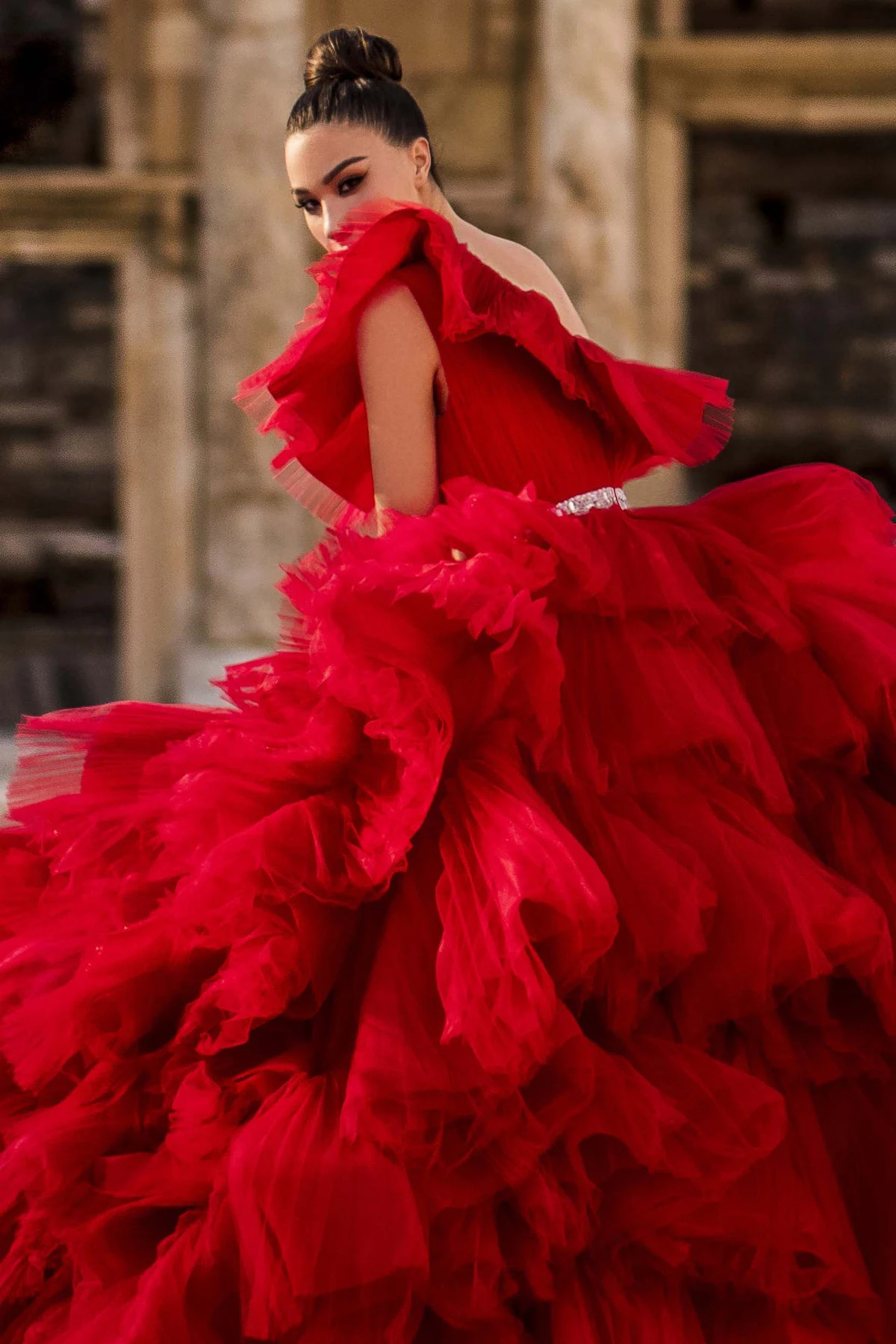 Vestido de novia de línea a de encaje colorido con cinturón de cristal, vestido de baile plisado, vestidos de novia de talla grande, vestido de novia personalizado