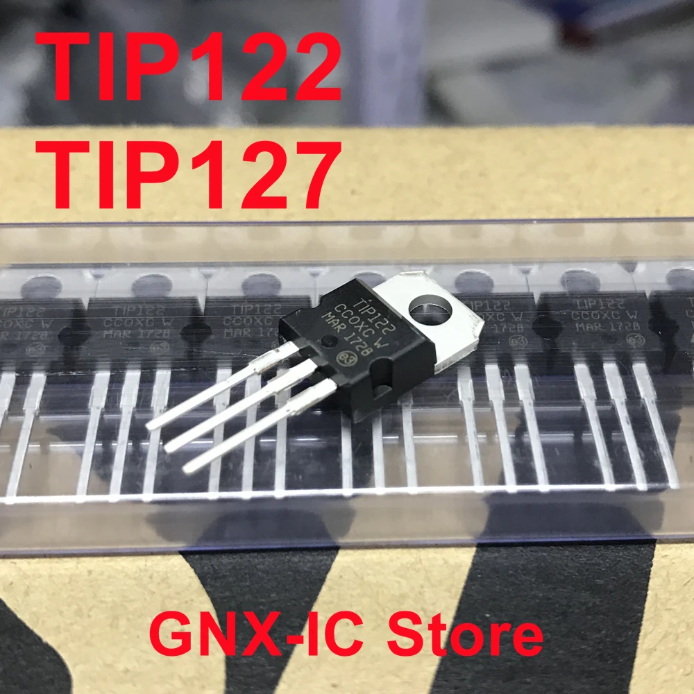 10PCS/Lot Original New Imported TIP122 TIP127 TlP122 TlP127 TO-220 Darlington Transistor 5A 100V