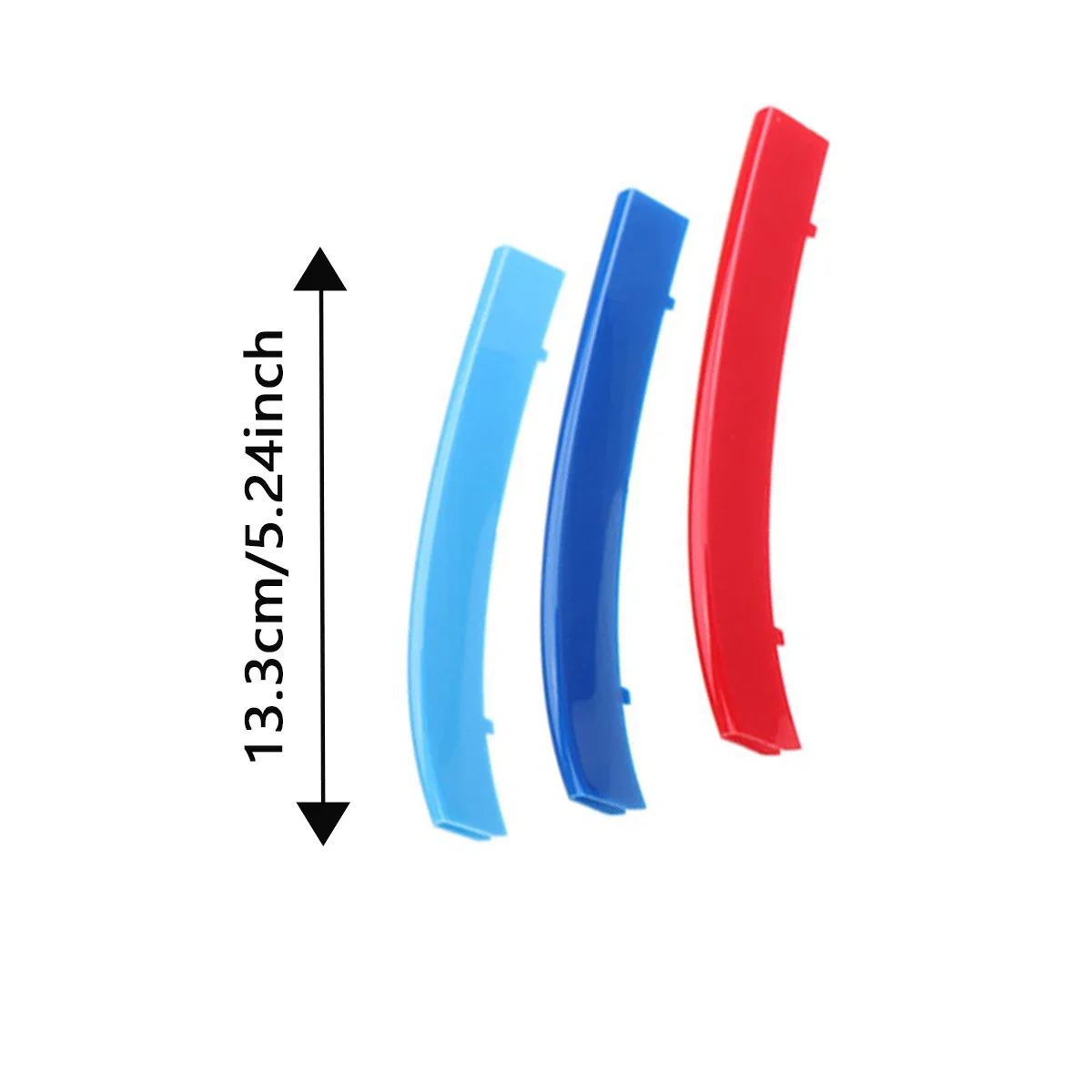 3Pcs ABS Car Racing Front Grille Trim Strips For BMW E60 E39 E61 5 Series 1995-2003 2004-2010 M Power Grill Clip Accessories