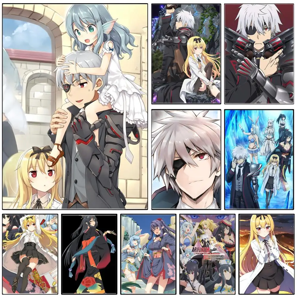 Shonen Fantasy Anime A-Arifureta Poster  Self-adhesive Art Waterproof Paper Sticker Coffee House Bar Room Wall Decor