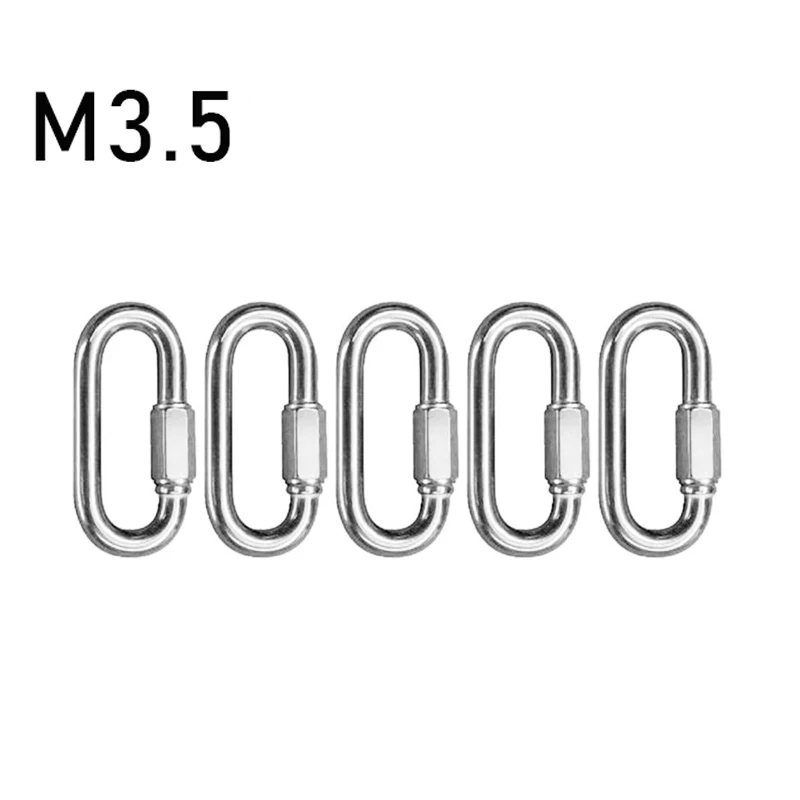 Climbing Connecting Rings Connecting Outdoor Shackle Silver Sports Camping Stainless Steel Carabiners Strap Chain