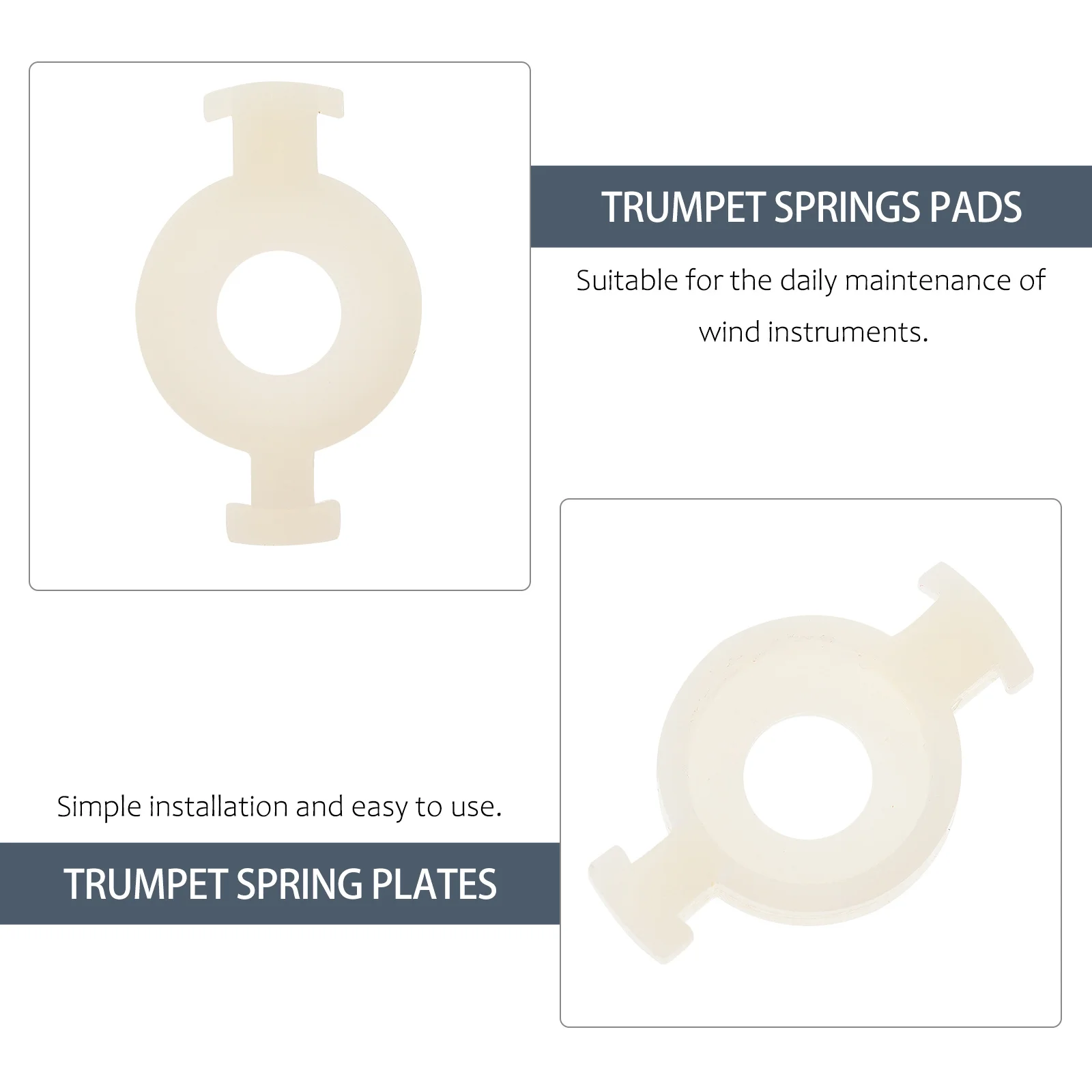 

3Pcs Cornet Valves Spring Supporting Pieces Perfect for Old Or Broken Replacements Trumpet Springs Pads Trumpet Spring Plates