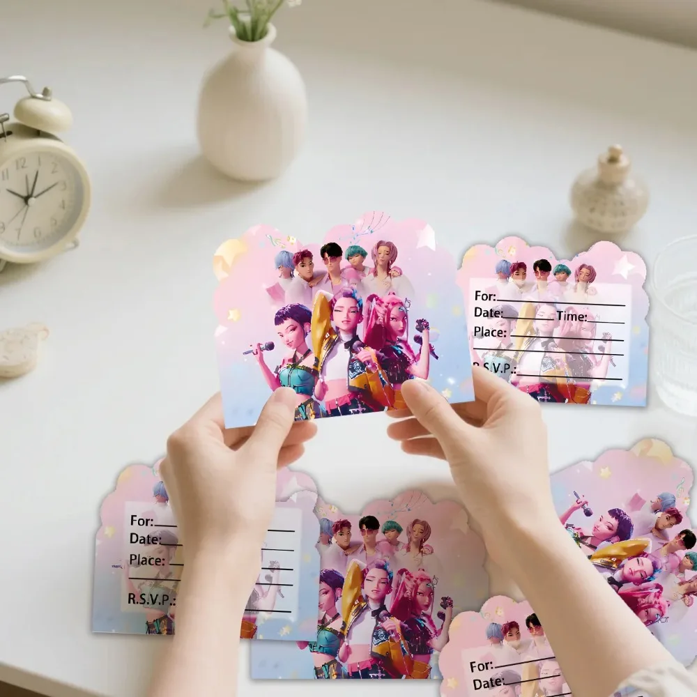 مجموعة جديدة من Dem Hunters Kpop لتزيين حفلات أعياد الميلاد للأطفال وحفلات استقبال المولود الجديد ومستلزمات الحفلات هدية #5