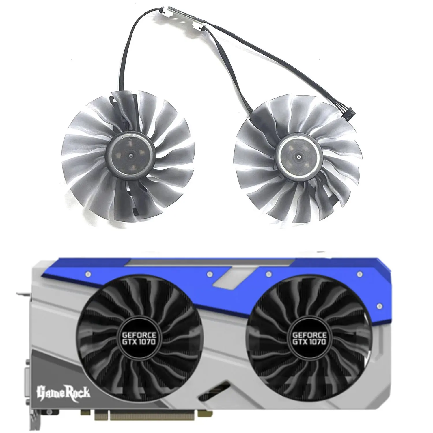 

95MM FD10015H12S GAA8S2U 0.55A GTX1070 GPU Card Cooler For Palit GTX 1070 GameRock Graphics Card Fan Replacement