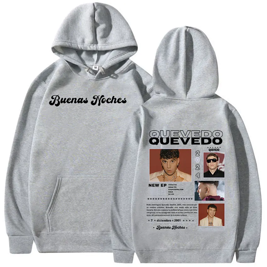 Rapper QUEVEDO Tour 2024 Graphic hoodie Men\'s Women Hip Hop Fashion pullover Sweatshirt y2k harajuku Oversized hooded Streetwear