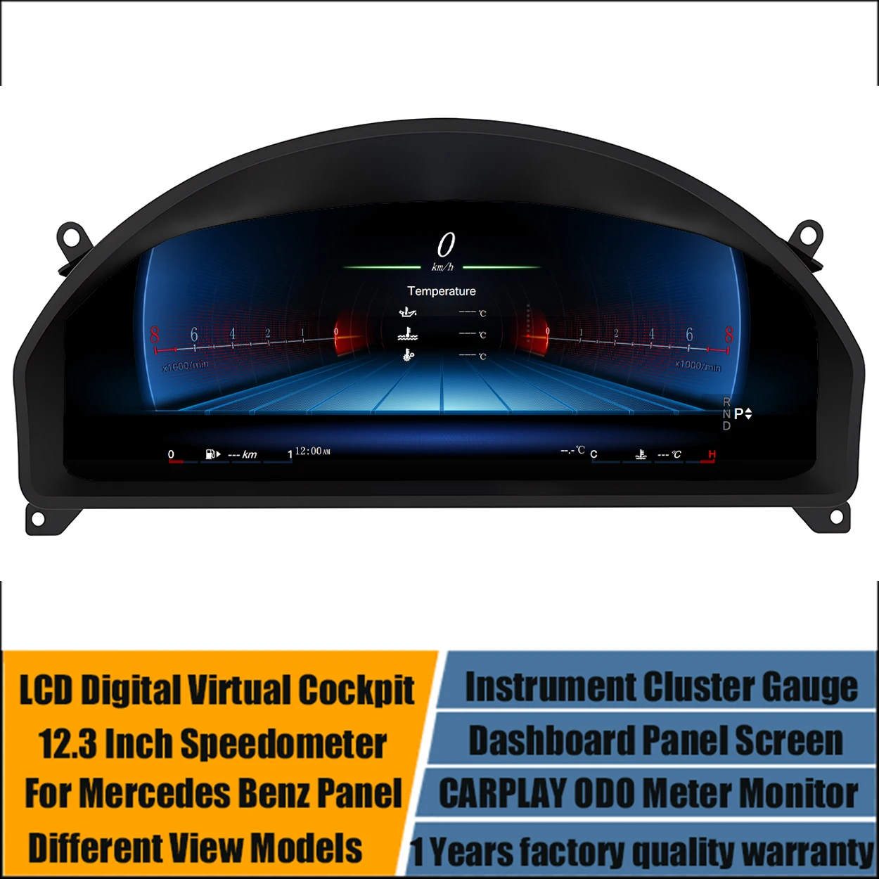 12.3''Digital Instrument Cluster Speedometer For Mercedes Benz E-Coupe W207 C207 NTG4.0 2009-2012 Dashboard Virtual Cockpit ODO