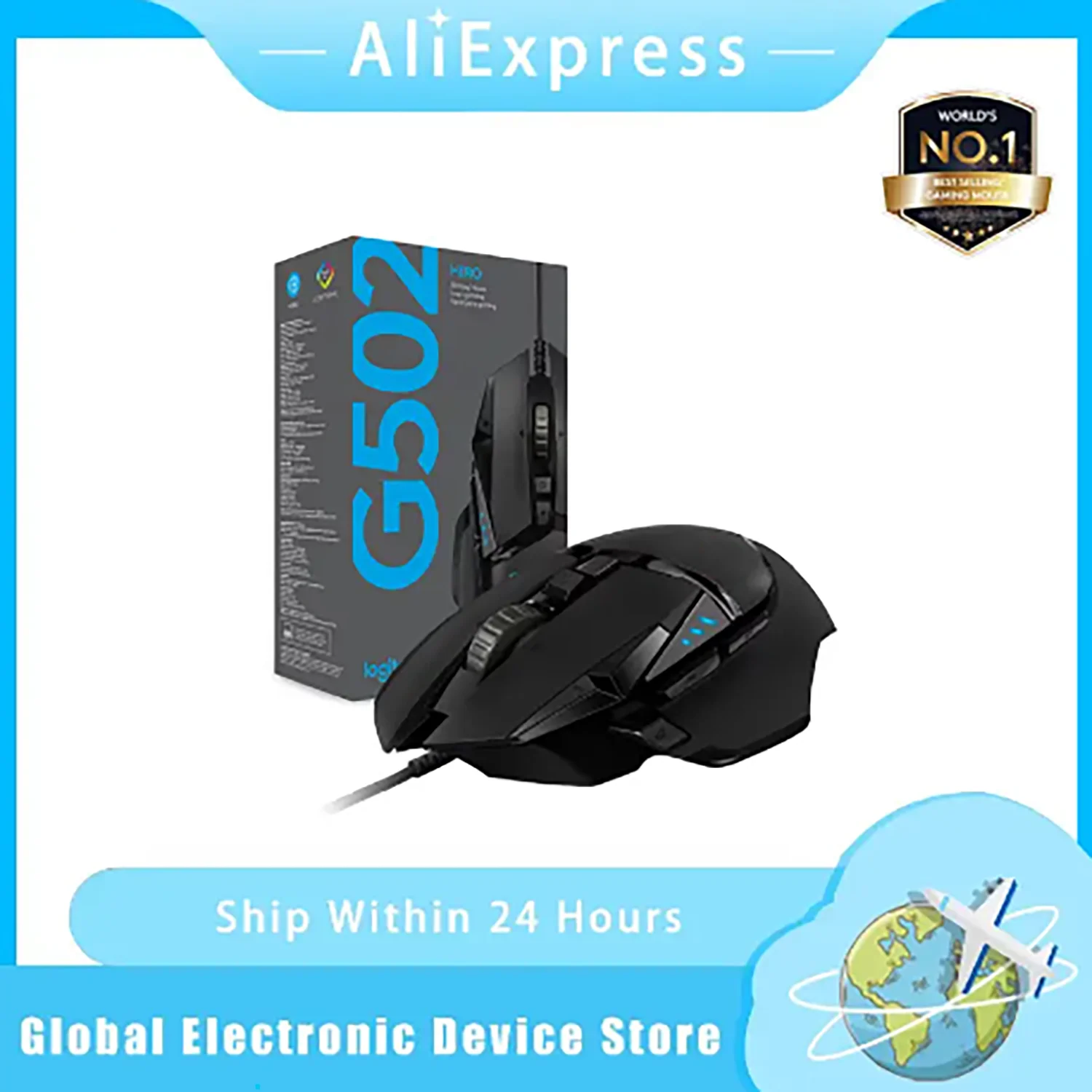 

G502 HERO High Performance Gaming Mouse 16000 DPI Wire Mice Adjustable Light Synchronizatio For Mouse Gamer RGB upgrade