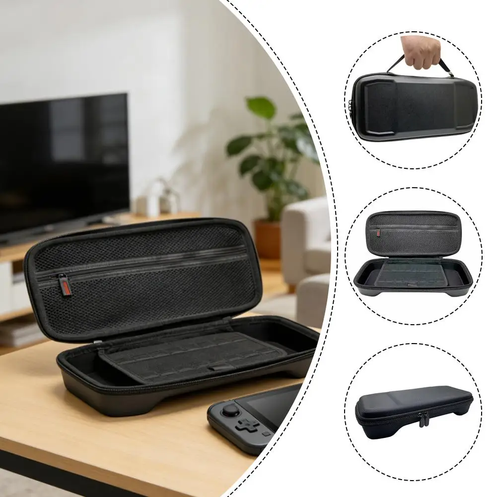 

Shockproof Hard Carrying Case Universal EVA Protective Pouch with Handle for Power Bank Handheld Console Cables Accessories