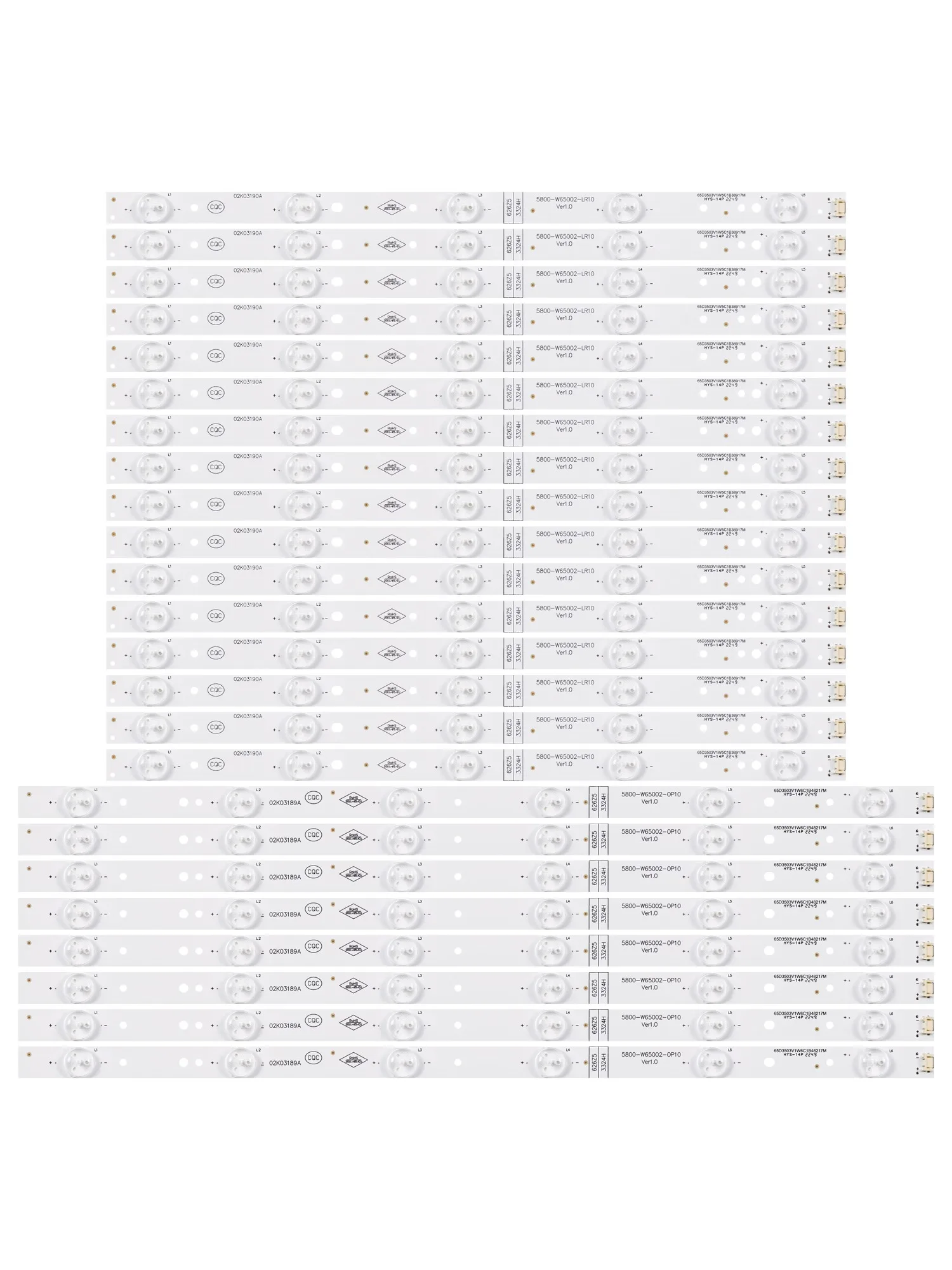 Zastosowanie do Skyworth 65E6000 65 m6e K65 listwa oświetleniowa 5800-W65002-LR10/0 p10 aluminiowe podświetlenie LED