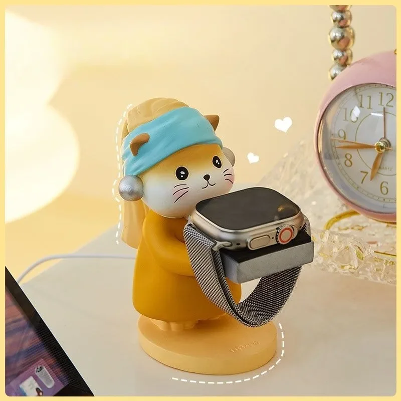 Charming Cartoon Smart Watch Stand - Desk Organizer for Watch Chargers - Creative and Cute Holder