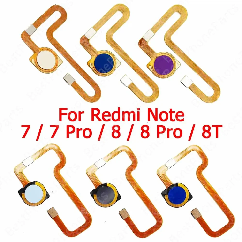 For Xiaomi Redmi Note 8 Pro 8T 7 Fingerprint Sensor Flex Cable Finger Print Scanner New Return Key Home Button