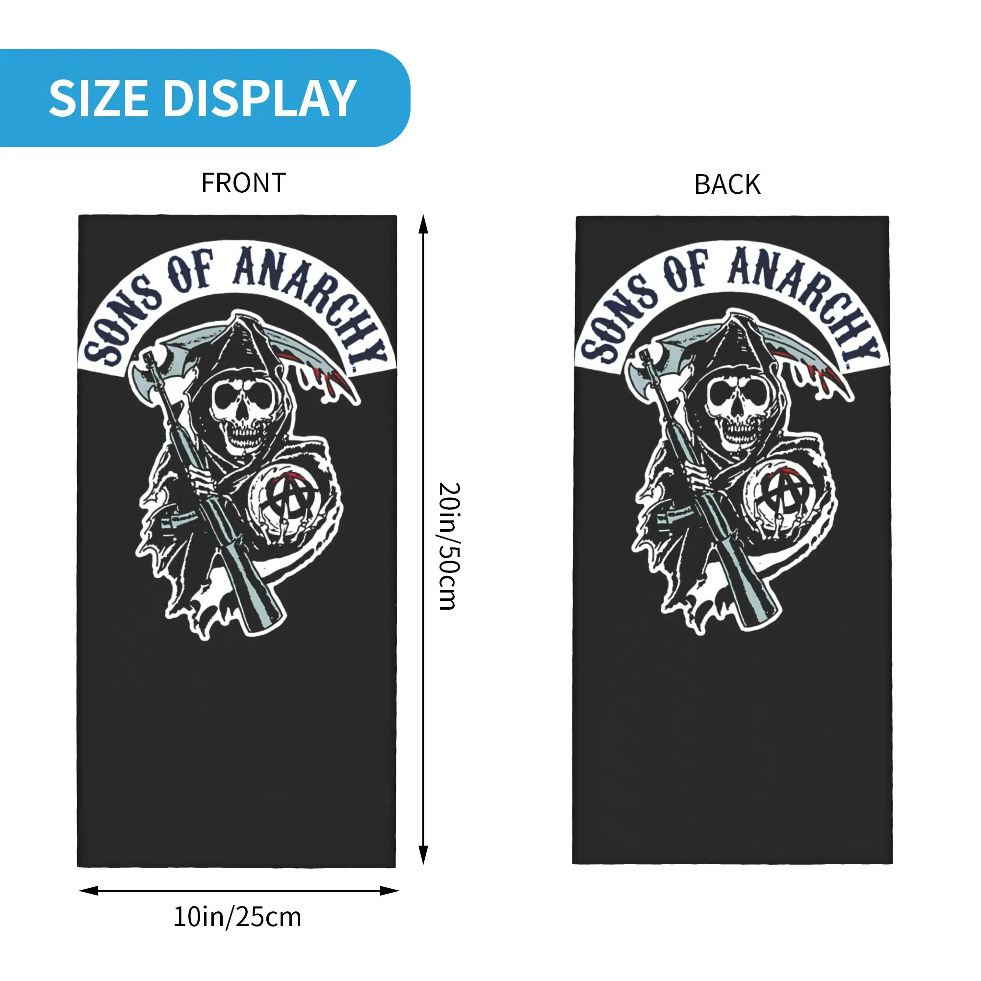 مخصص S- أبناء A-Anarchy باندانا الرقبة أدفأ الرجال النساء الشتاء التزلج التنزه وشاح الجراب الجمجمة الرعب فيلم تلفزيوني واقي الوجه #2