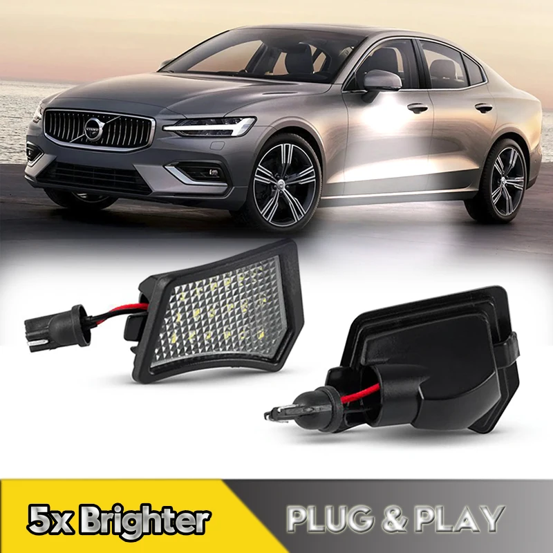 

2Pcs LED Under Side Mirror Puddle Lights For Volvo C30 S40 S60 V40 V50 V70 XC70 XC90 Jaguar XF XK XKR XJ XE Welcome Lamps Canbus