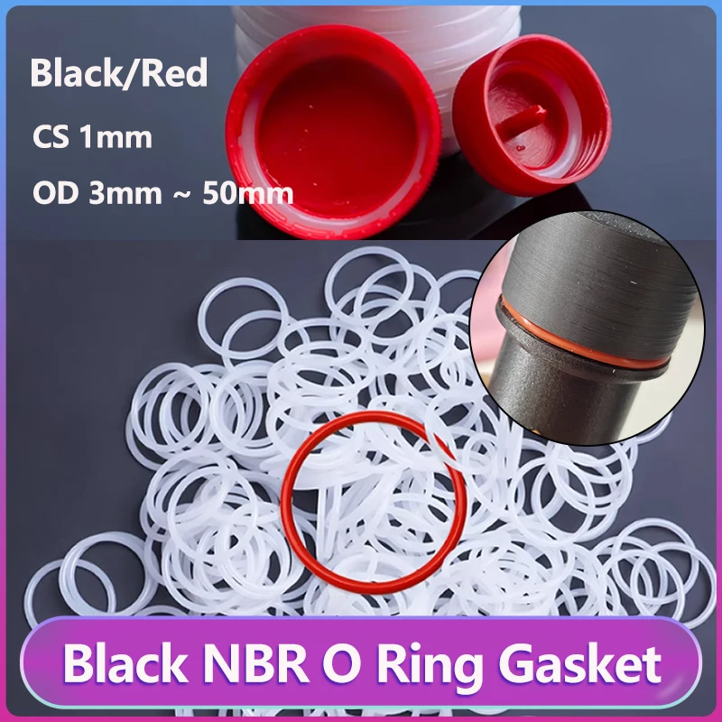 

Red/White CS 1mm OD 3mm ~ 50mm Food Grade VMQ O Ring Gasket Waterproof Washer Round O Shape Rubber Silicone Seal Ring Gaskets