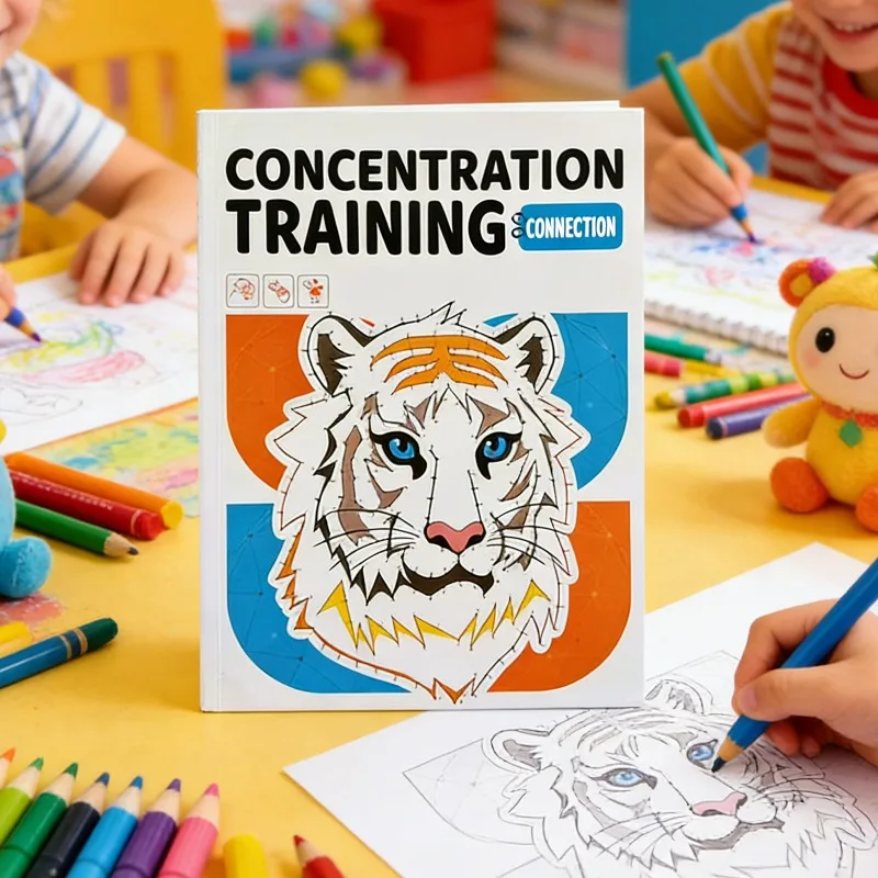 

Pen Control Training Drawing Points and Connecting Lines Fun Activity Book Children's Drawing By Connecting Lines 48 Color Pages