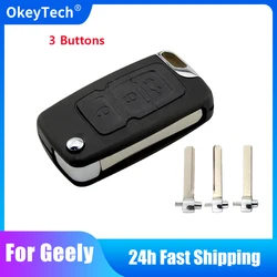 Okeytech remote car key shell case fob 3 tasten für geely emgrand 7 ec7 ec715 ec718 geely emgrand 7-rv EC7-RV EC715-RV EC718-RV