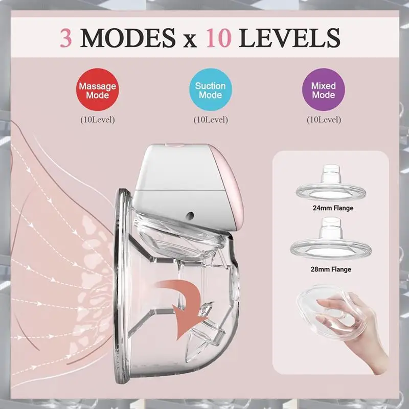 

Hot Selling-Wearable Breast Pump Portable Breast Pump Breastfeeding Milk Collector Electric Breast Pump Travel Breast Pump,Weara