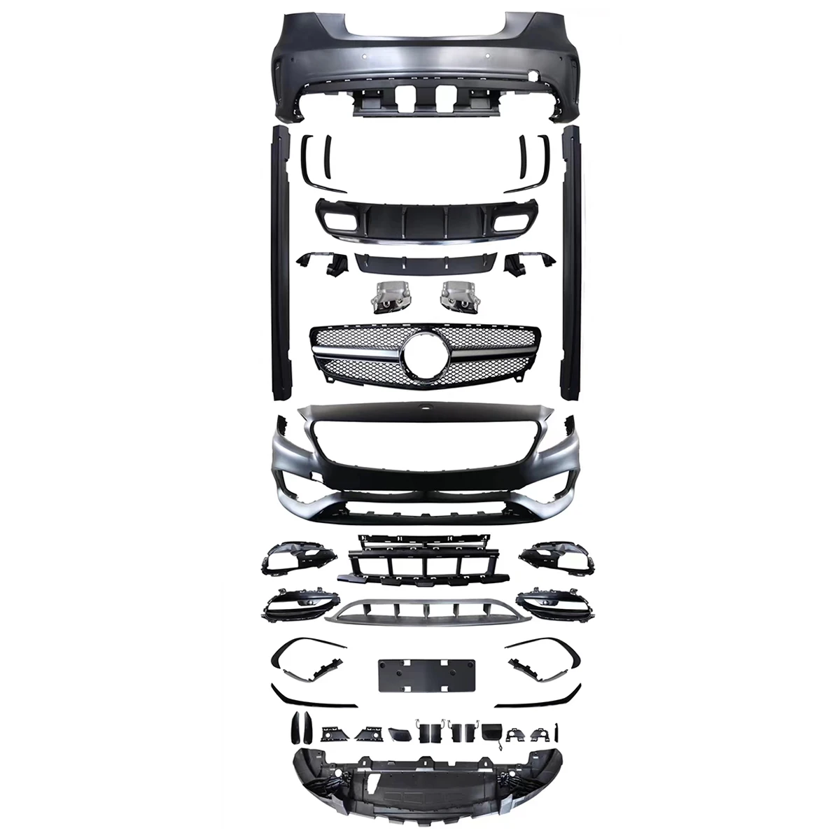 

New Arrival Bumper Bodykit for a Class W176 2013+ Facelift to A45 .