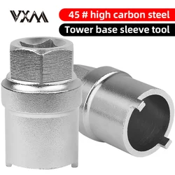 VXM Bicycle Tower Base Removal Tool Stainless Steel Hubs With Sleeve Flower Drum Removal MTB Bike Slot Locking Structure Tool