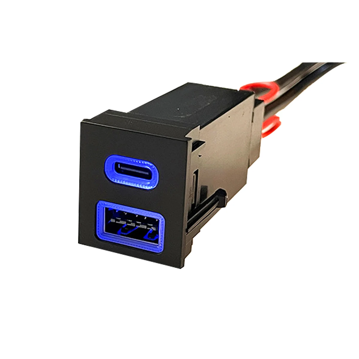 Car Charger Socket QC3.0 Dual USB PD Type C Charging Outlet Power Adapter For Toyota RAV4 Corolla Cross C-HR Sequoia PriusTundra