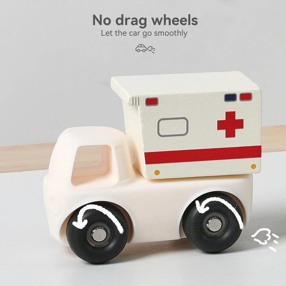 Brinquedos de dentição do bebê engenharia carro montessori silicone carro brinquedos ambulância caminhão basculante coisas do bebê recém-nascido mordedor brinquedo carro presentes