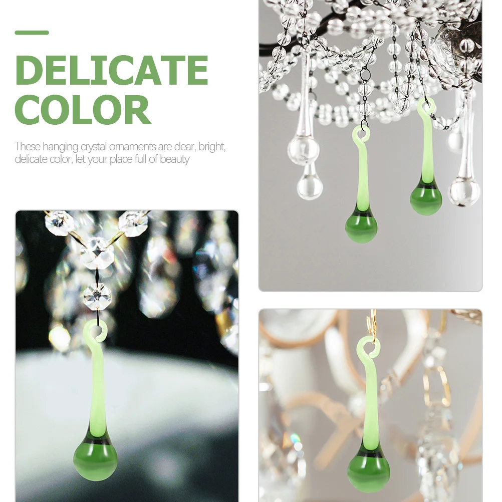

2Pcs Chandelier Crystal Pendant Hanging Decor Clear Bright Delicate Garden Wedding Anniversary Gift