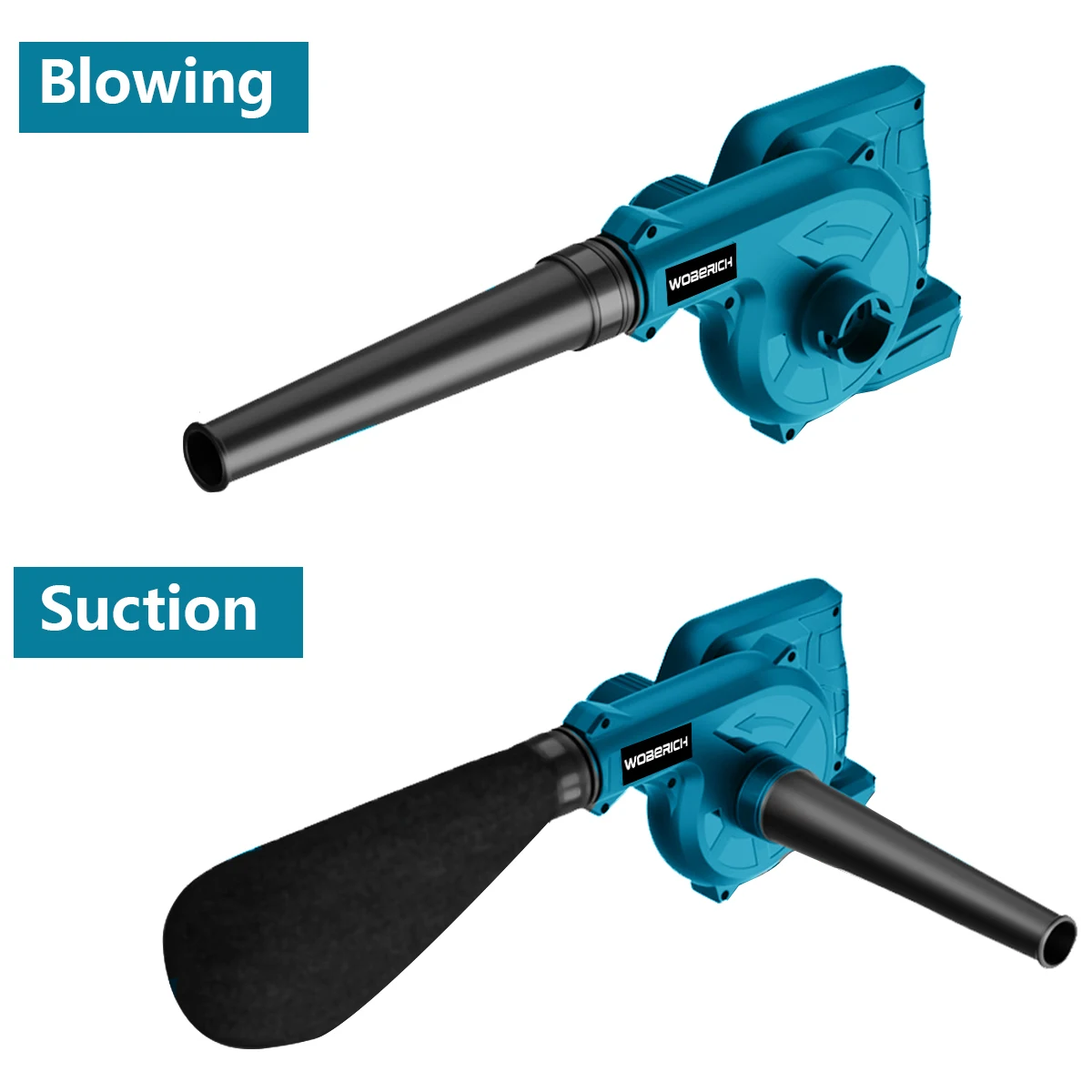 Leaf Blower สําหรับ Makita 18V แบตเตอรี่เครื่องดูดฝุ่นเครื่องเป่าลมไฟฟ้าไร้สาย (ไม่มีแบตเตอรี่)