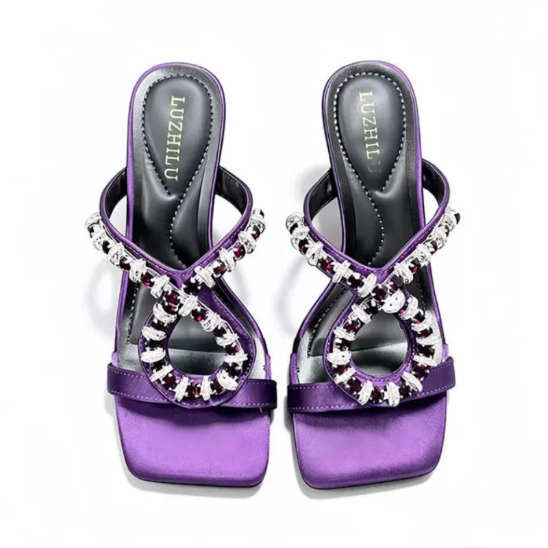 Casual summer women's slippers fashionable high-heeled women's shoes elegant women's sandals 259