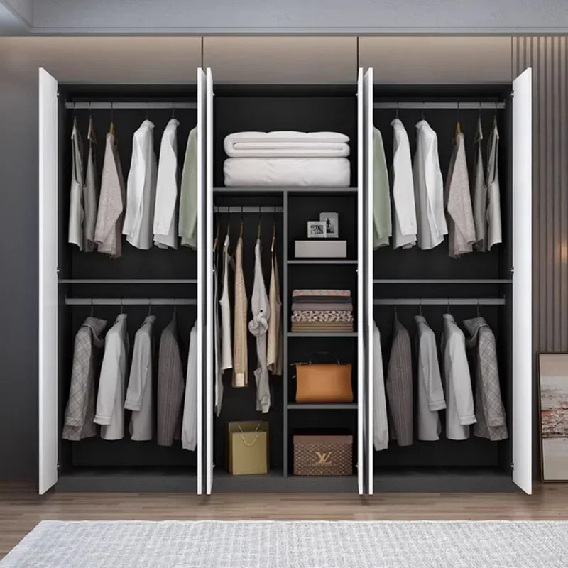 Modern Wooden Storage Wardrobe Luxury Clothes Organizer Bedroom King Wardrobe Nordic Multifunction Roupeiro De Quarto Furniture