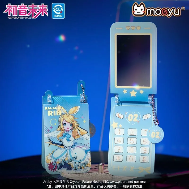 Moeyu Hatsune Miku Lustro do Makijażu Akrylowe Kieszonkowe Zawieszka Vocaloid Cosplay Rin Luka Przenośne Składane Lustro Zabawka Akcesorium do Torby