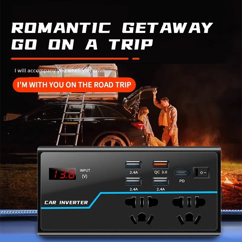 Xiaomi Vehicle Inverter G9 Converter 12V / 24V to 110V/220V Type-c Fast Charger Socket Cigarette Lighter Auto Parts  Electrical