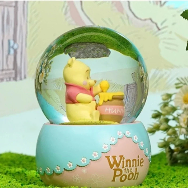 

Disney Winnie The Pooh Anime Figure Crystal Ball Romantic Blossom Modeling Tide Play Desktop Model Decoration Birthday Gifts Toy