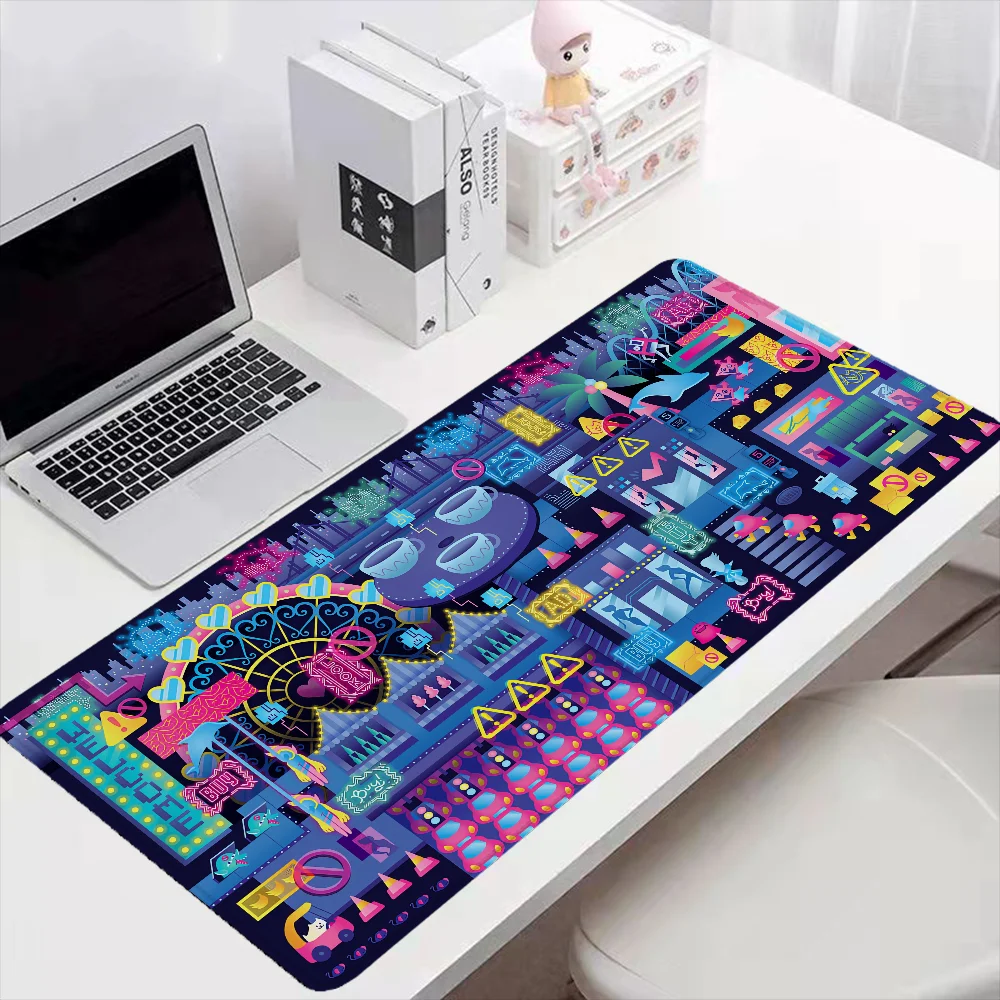 Cyber City Gaming Mouse Pad 900x400 Desk Mat Desktops Pc Gamer Mousepad Mats Accessories Keyboard Extended Xxl Setup Office Mice