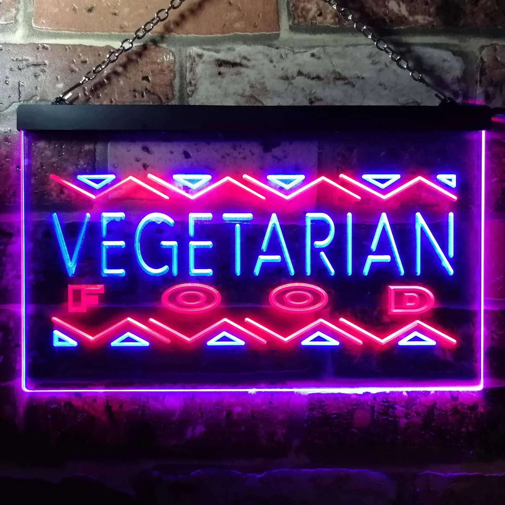 

Двухцветная светодиодная неоновая вывеска вегетарианской еды st6-i0092