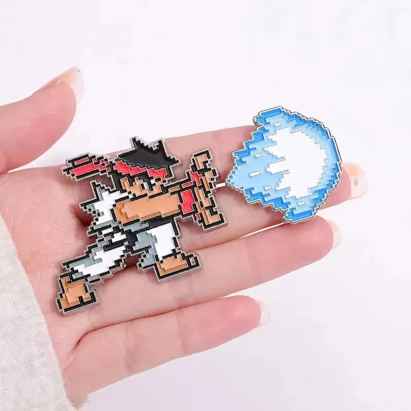 Creative Childhood Arcade Pixel Game Enamel Pins Peripheral Gift Alloy Dropping Oil Emblem Metal Brooches Accessories image 5