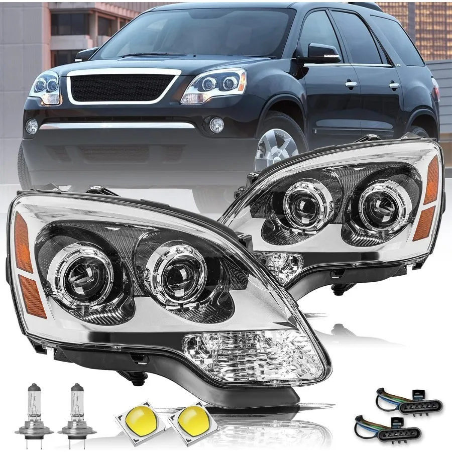 

Фара в сборе для GMC Acadia 2007, 2008, 2009, 2010, 2011, 2012, заводская галогенная OE-стиль, сменная фара с двойным проектором Chr