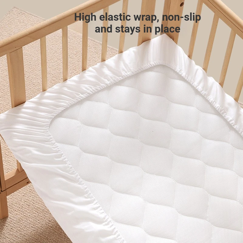 Image 3: 70x150CM bébé matelas matelas à langer pur coton épissage drap de lit housse de matelas nouveau-né quatre saisons drap de lit couverture
