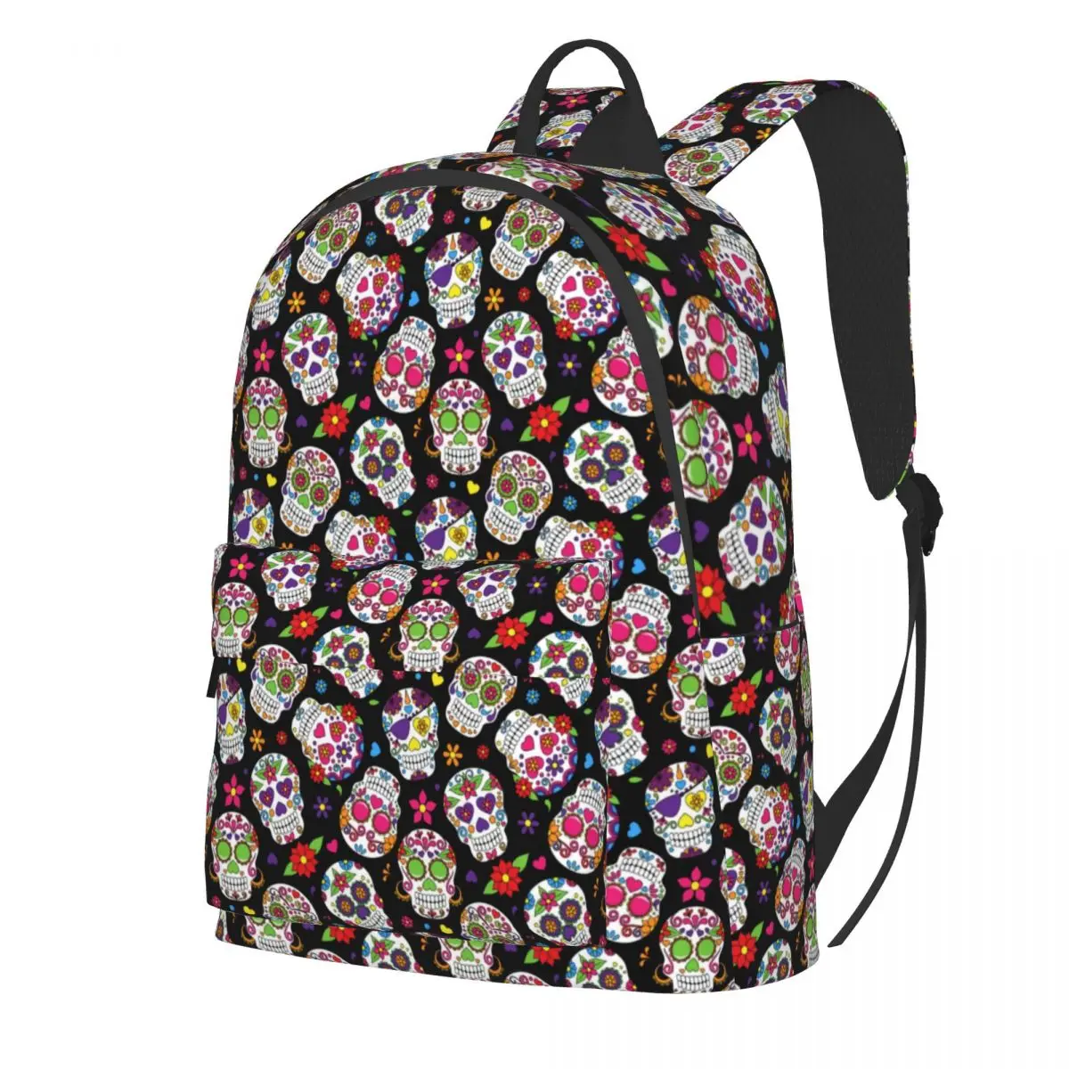 Mexican Sugar Skull Backpack Boy Colorful Skulls Floral Print Big Backpacks Elegant School Bags Travel Designer Rucksack