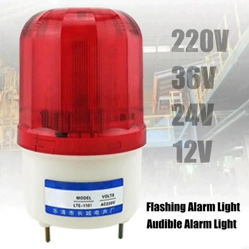 

12V 24V 36V 220V Safety Light Warning Beacon with Alarm Sound Flashing Alarm Weatherproof ABS Construction 896C